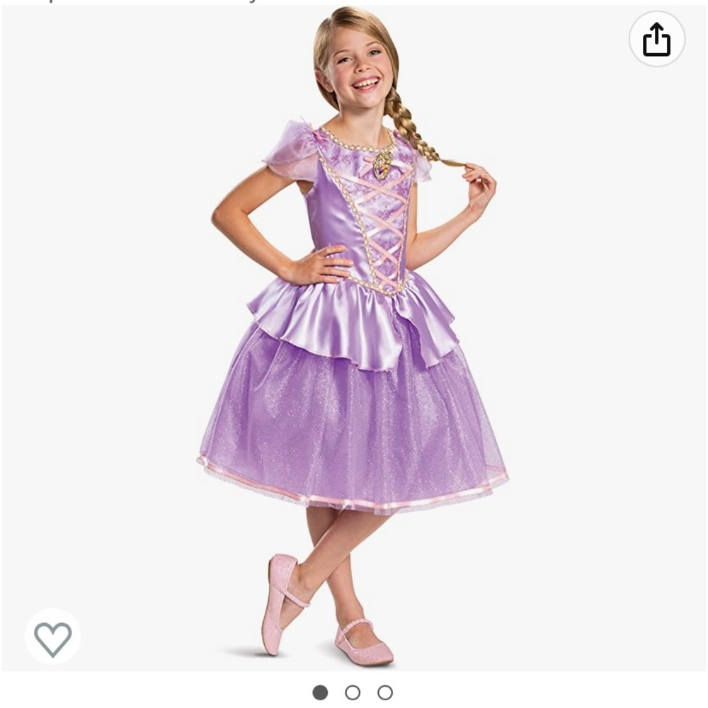 Disney Princess Tangled Rapunzel Costume Size 7-8. NWOT .